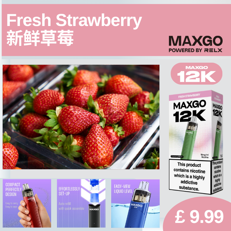 RELX MaxGO 12K (Buy 1 Get 1 FREE, Discount automatically applies in check out)