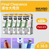 RELX MaxGO 12K Final Clearance Bundle of 5